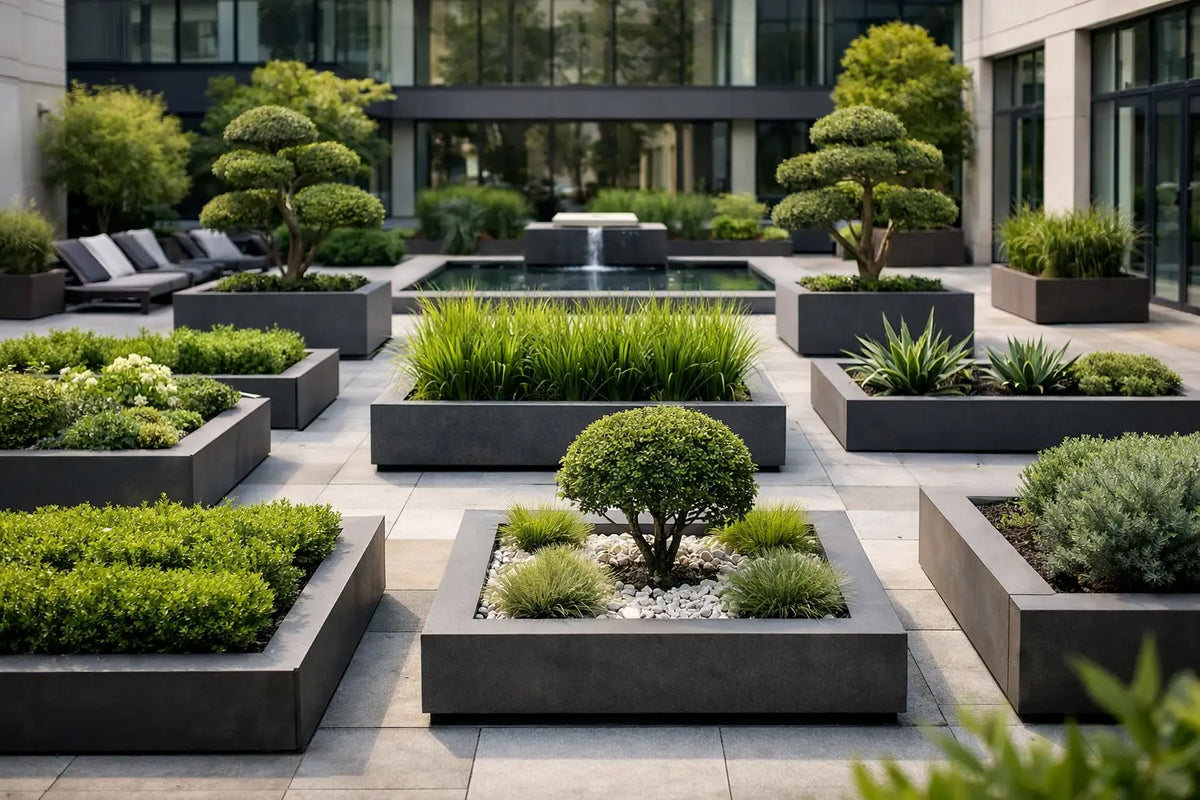 Courtyard Planter Layouts That Create Order