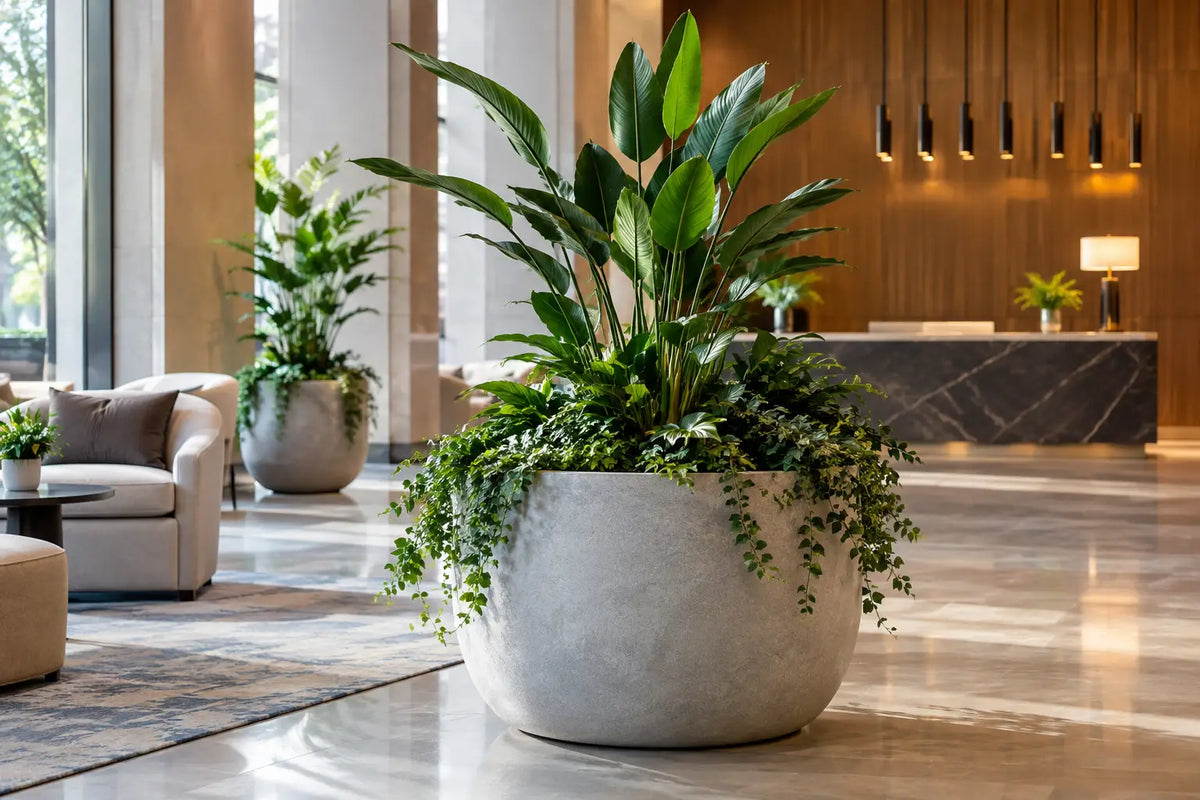 Boutique Hotel Lobby Planter Example Ideas