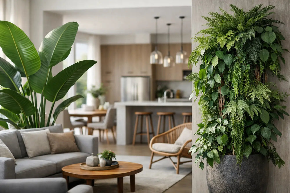 Open Concept Greenery That Defines the Room