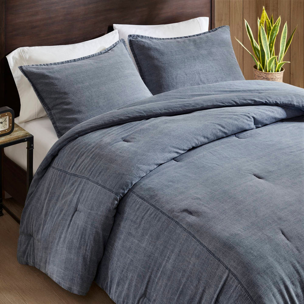 3PCS King/Cal King Twill Washed Comforter Set Media 12