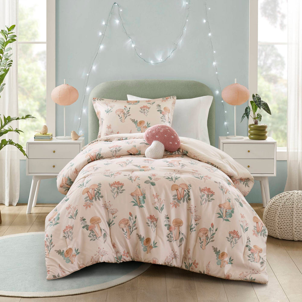 3- Piece Twin/Twin XL Mushroom Garden Comforter Set Media 13
