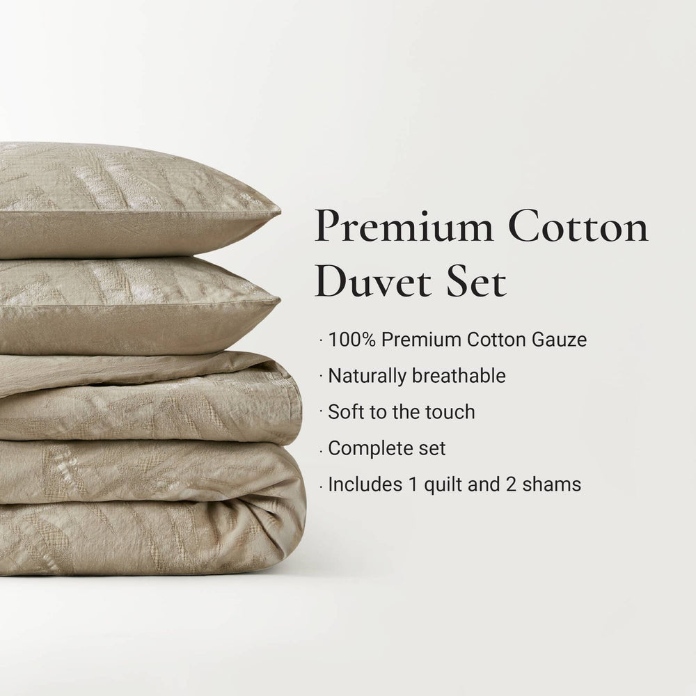 3 Pieces King Cotton Duvet Set,Linen Media 3