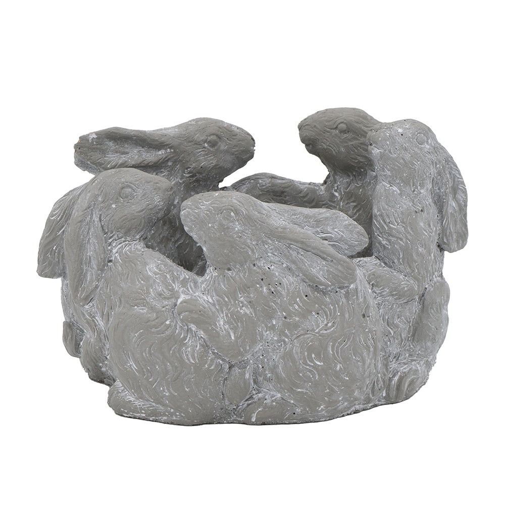 10x8x6.5' 5 Bunny Cement Planter Media 2