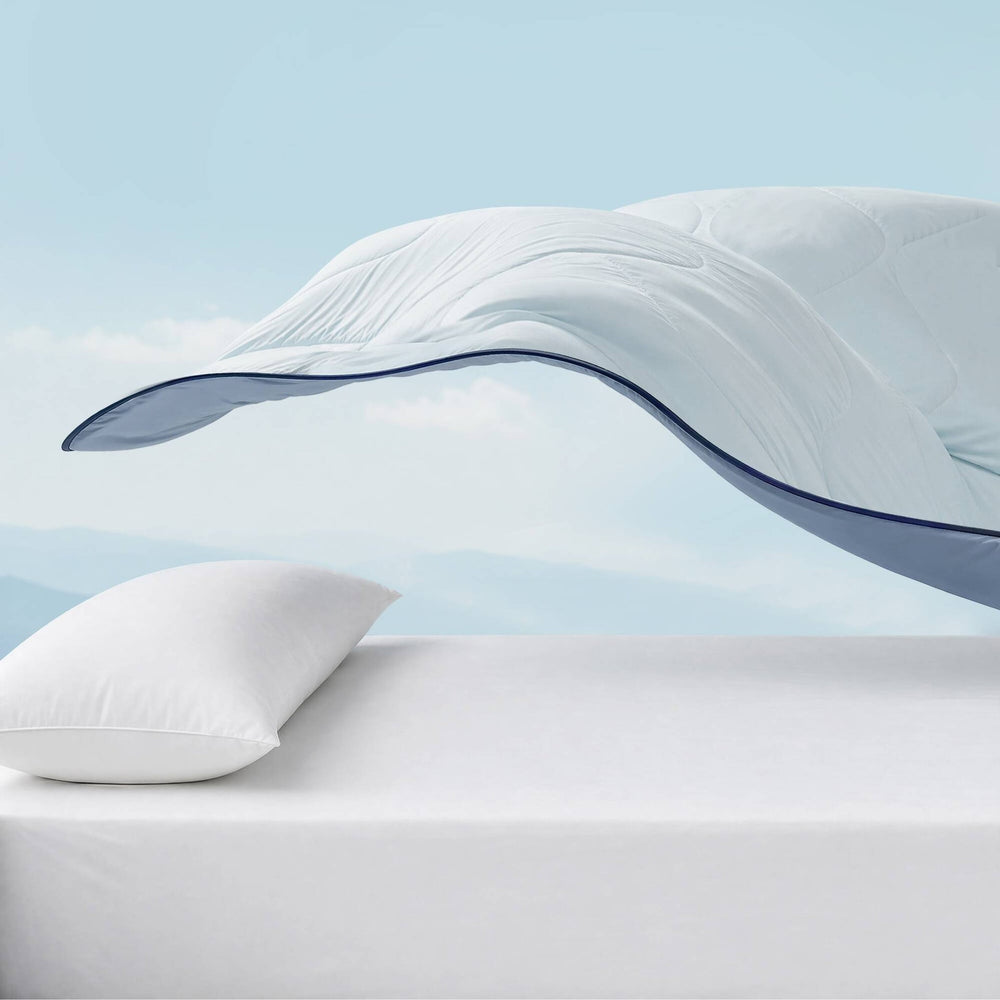1 Piece Twin Down Alternative Comforter,Light Blue Media 9