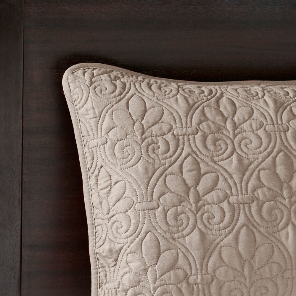 Reversible Quilt Set Khaki King/Cal King Media 2
