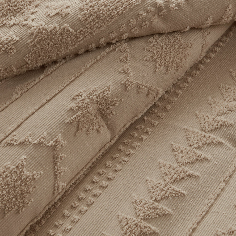 2 PCS Twin/Twin XL Chenille Oversized Comforter Set Tan Media 7