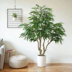 7FT Artificial willow Tree, Indoor Faux slik Greenery Plant for Home, Apartment, or Office Decoration, 1pc/set perspective