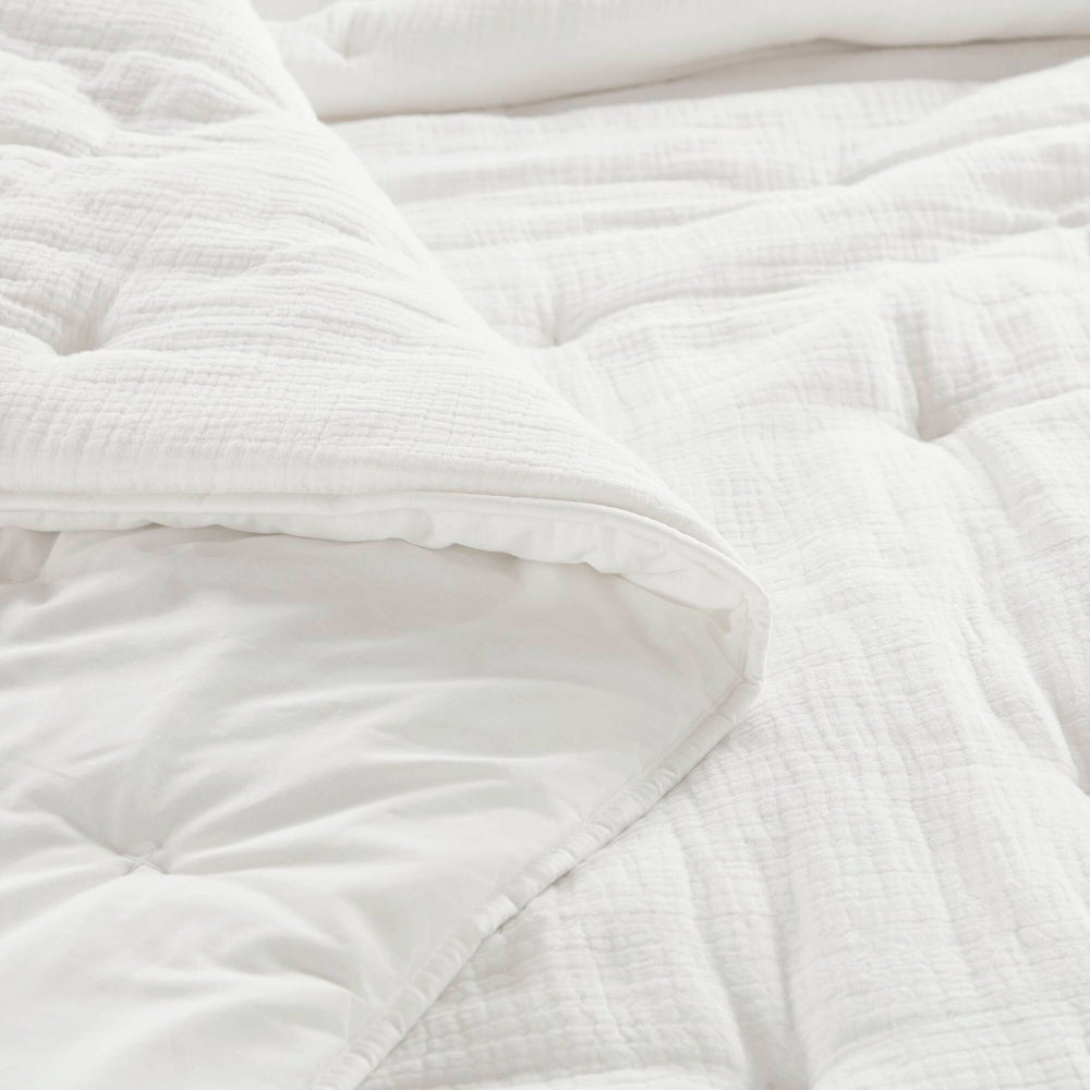 3-Piece Full/Queen Cotton  Embroidered Quilt Set,White Media 17