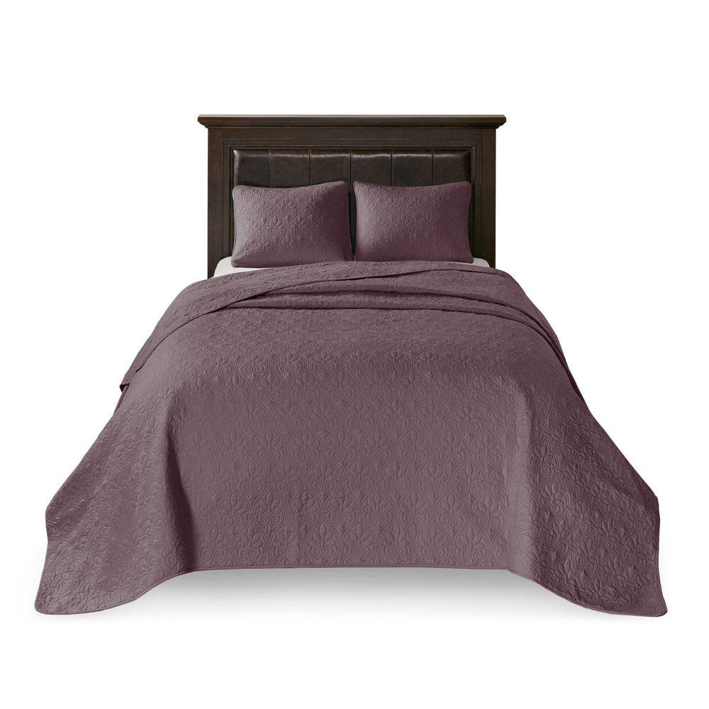 Reversible Bedspread Set Purple King Media 8