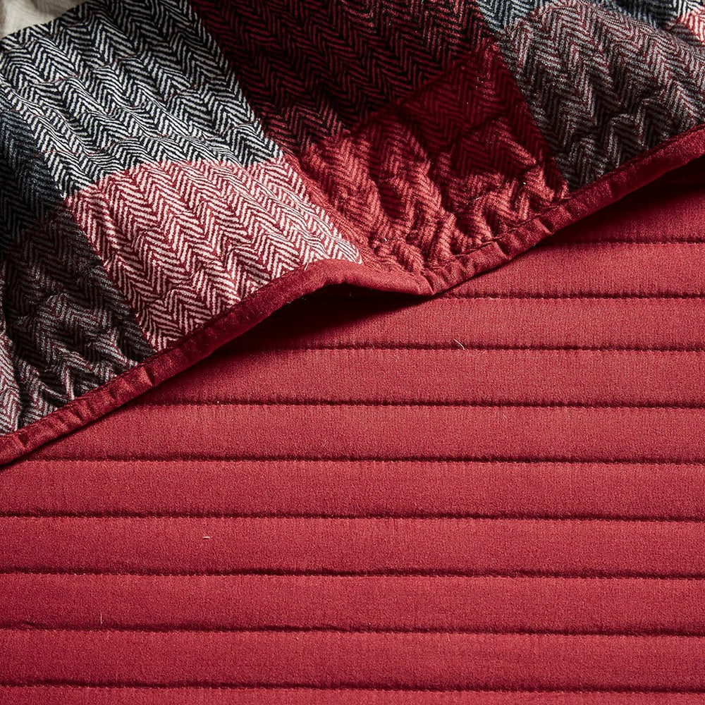 6 Piece Reversible Plaid Daybed Cover Set Red Daybed Media 16