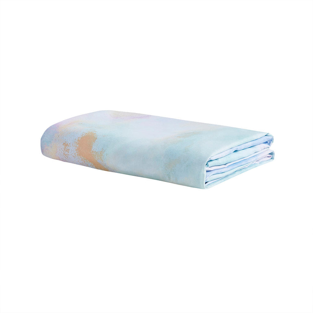 Twin/Twin XL Watercolor Tie Dye Printed Duvet Cover Set with Throw Pillow Media 5