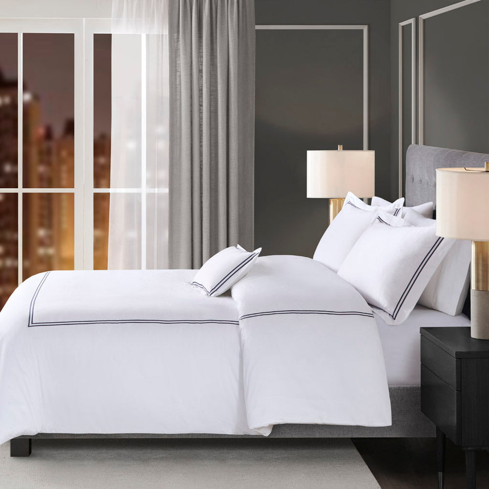 King/Cal King 100% Cotton Sateen Embroidered Comforter Set Media 11