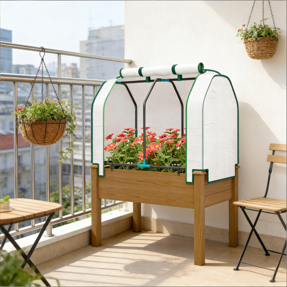 Outdoor Planter Box,Convenient Raised Garden Bed Media 1