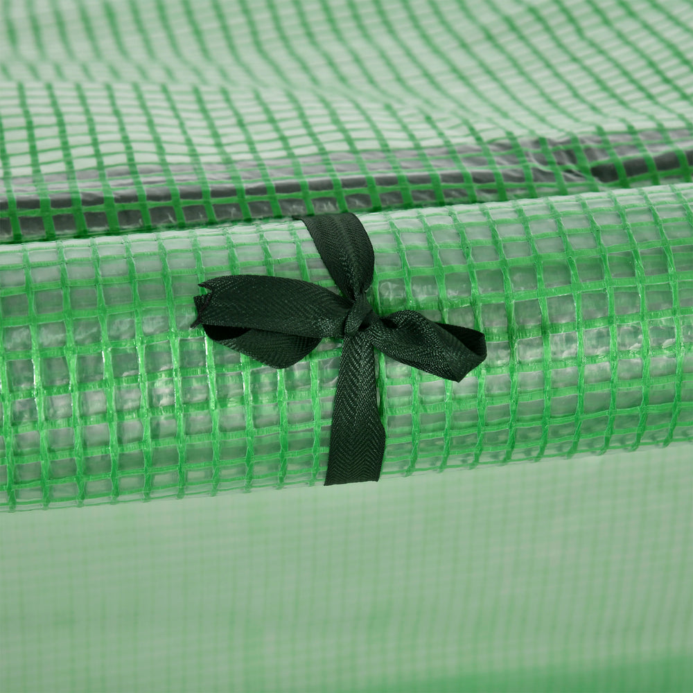 10' x 3' x 2.5' Mini Greenhouse, Portable Tunnel Green House with Roll-Up Zippered Doors, UV Waterproof Cover, Steel Frame, Green Media 8