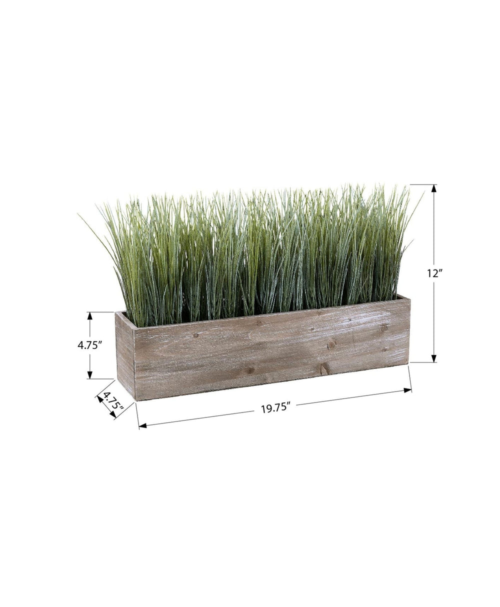 Artificial Plant, 12' Tall, Grass, Table, Brown Wood Pot, Contemporary, Modern Media 5