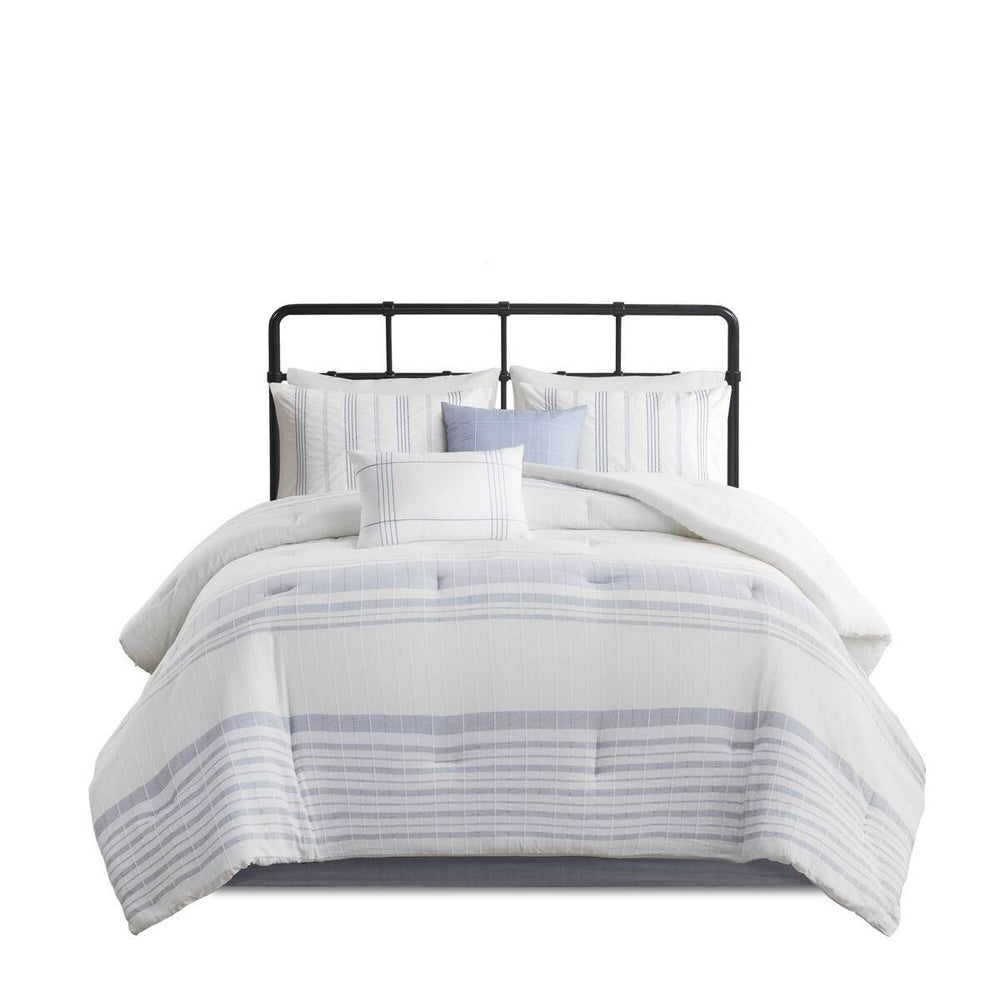 6 Piece Cotton Jacquard Oversized Comforter Set-King Media 5