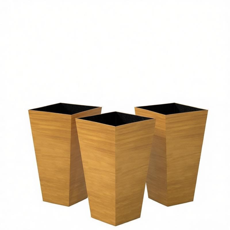 Classic Planter,Outdoor Planter,Set of 3 Tall Planters Media 5