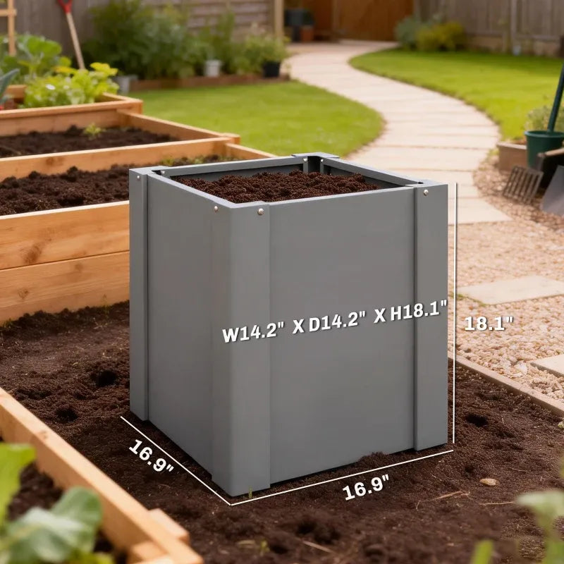 Balcony Planter Bed,Outdoor Planter Box,Elevated Garden Bed(Only Planter Box) Media 5