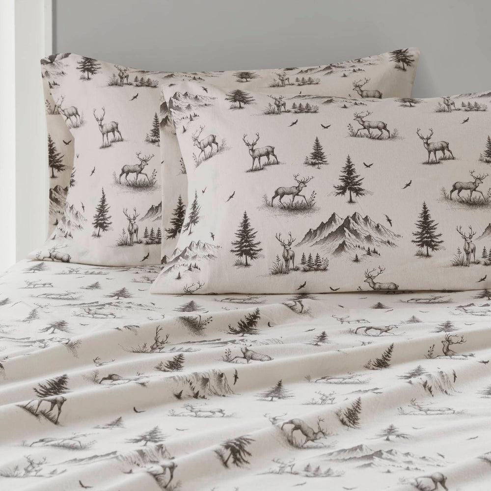 4 PCS Full Sheet Set Gray Deer Toile Media 16