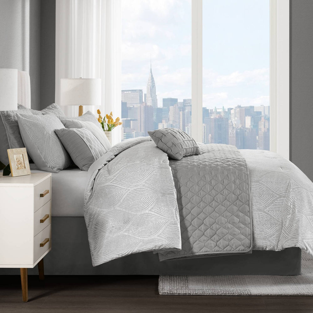 10- Piece Queen Jacquard Comforter Set Media 18
