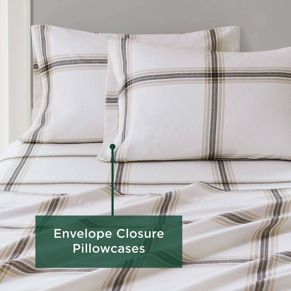 4 PCS Full Sheet Set Tan Plaid Media 5
