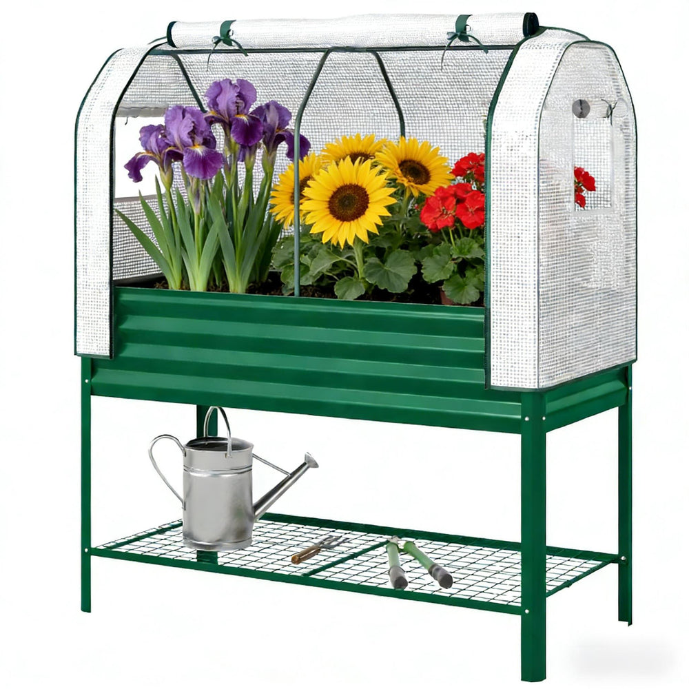 Spacious Raised Garden Bed,Flower Boxs,Outdoor Plant Boxs Media 9
