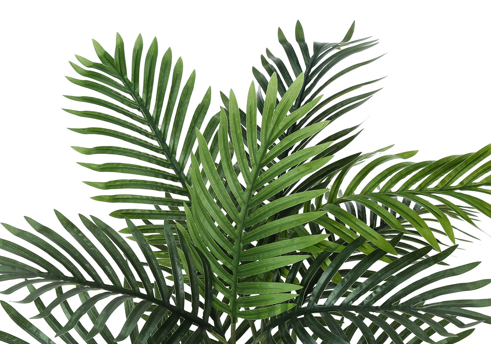 Artificial Plant, 24' Tall, Palm, Indoor, Faux, Fake, Table, Floor, Greenery, Potted, Real Touch, Decorative, Green Leaves, Beige Woven Basket Media 5