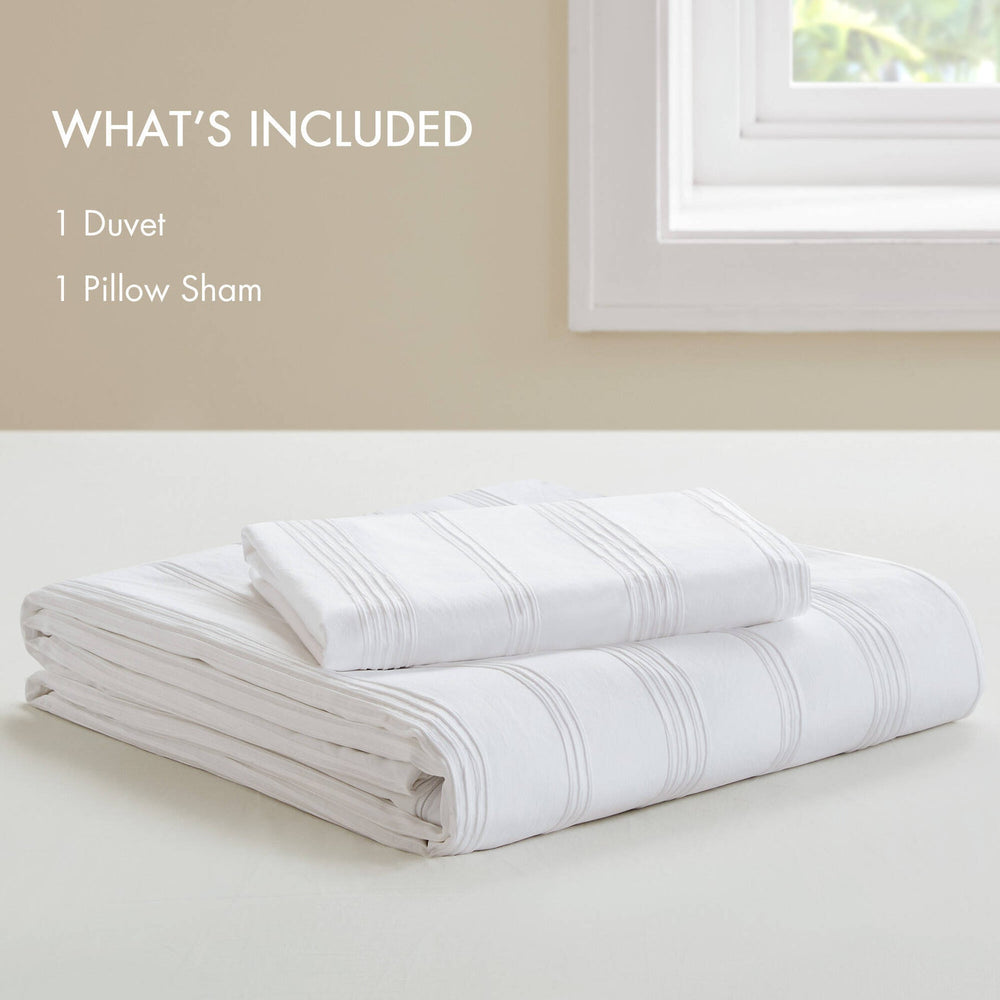 2-Piece Twin/Twin XL Woven Striped Duvet Set Media 10