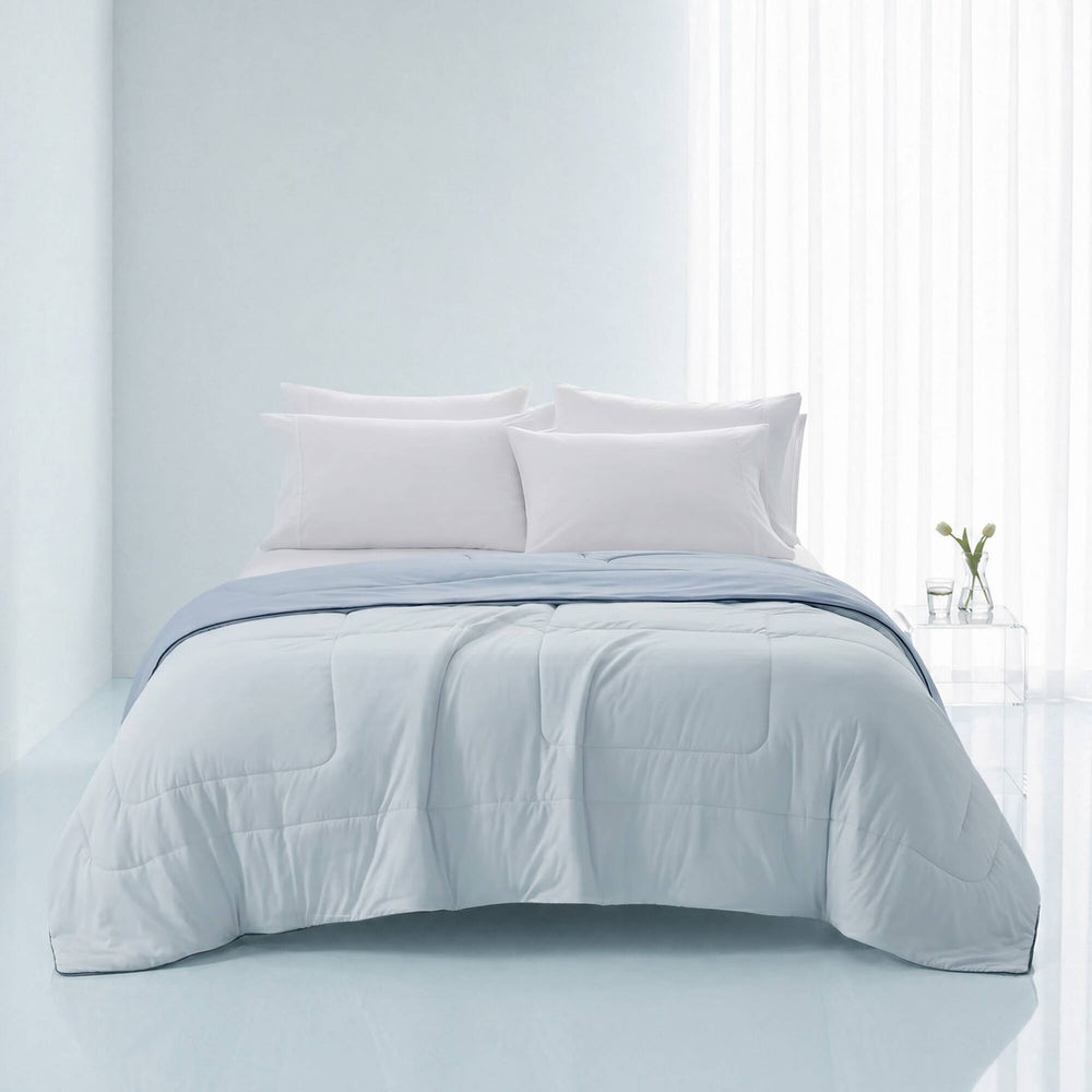 1 Piece King Down Alternative Comforter,Light Blue Media 8