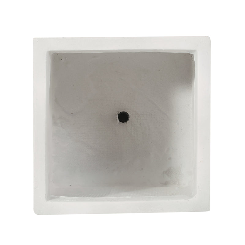 10.75 x 11.00 Antique White Magnesium Oxide Planter