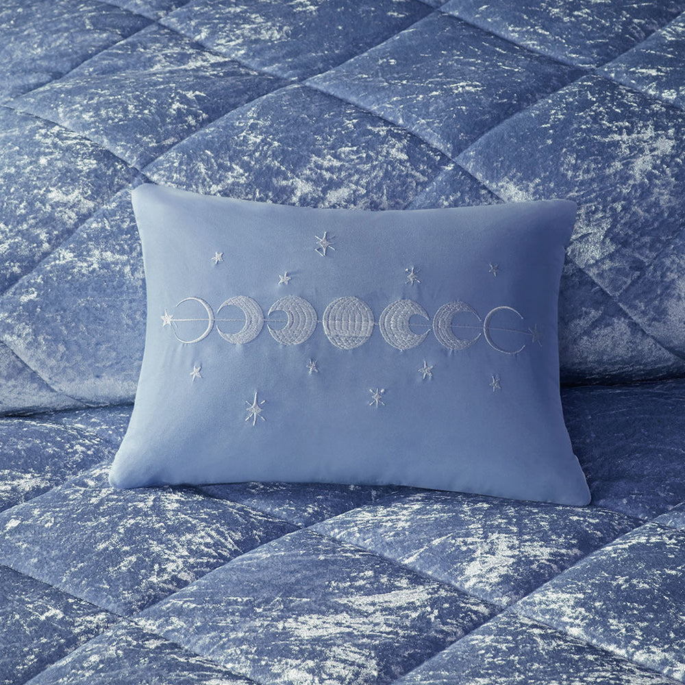 King/Cal King Velvet Duvet Cover Set with Throw Pillow Media 4
