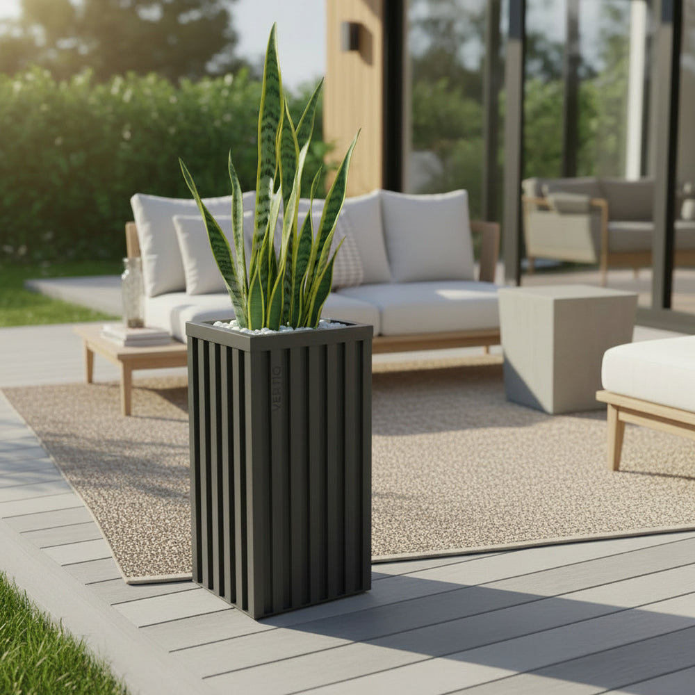 Square Grove Column Planter - Dark Bronze Media 1
