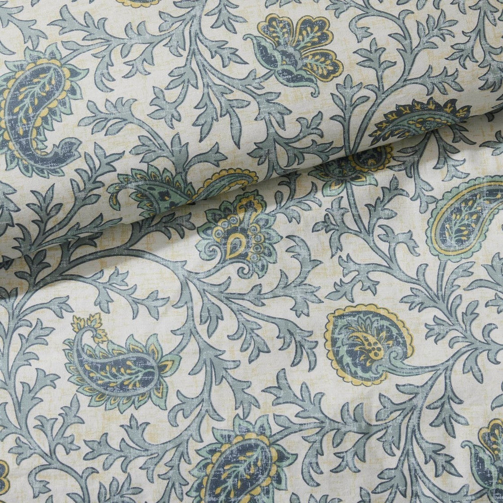 9 Piece Cotton Percale Comforter Set Aqua Cal King Media 15