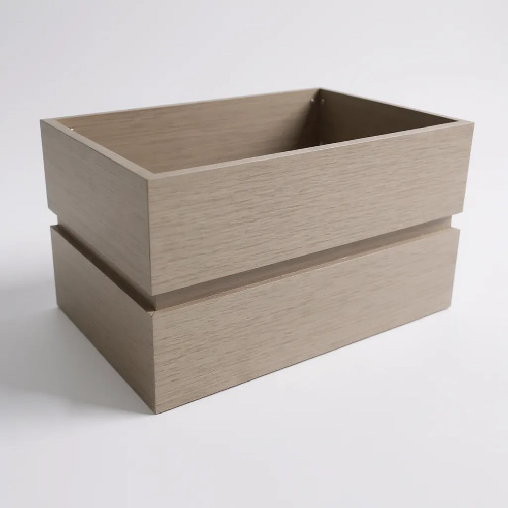 Rectanglar Terrace Planter Short - Grey Brown Media 1