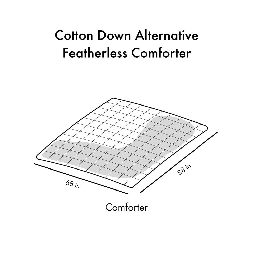 Twin Cotton Down Alternative Featherless Comforter Media 16