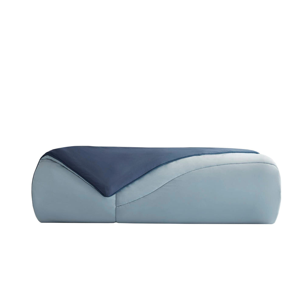 1-Piece Full/Queen Reversible Tencel Comforter Blanket,Blue Media 11