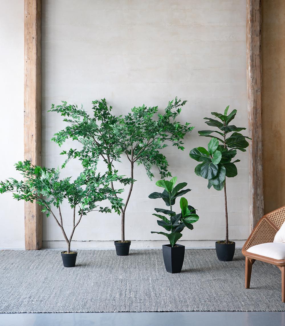 20x16x35' Artificial Fiddle-Leaf Fig Potted Plant Media 12