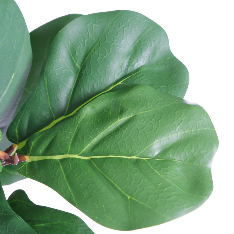 6FT Artificial Fiddle Leaf Fig Tree With Decorative White Pot, Faux Indoor Plant for Home Office Living Room Corner Decoration, 1pc/set