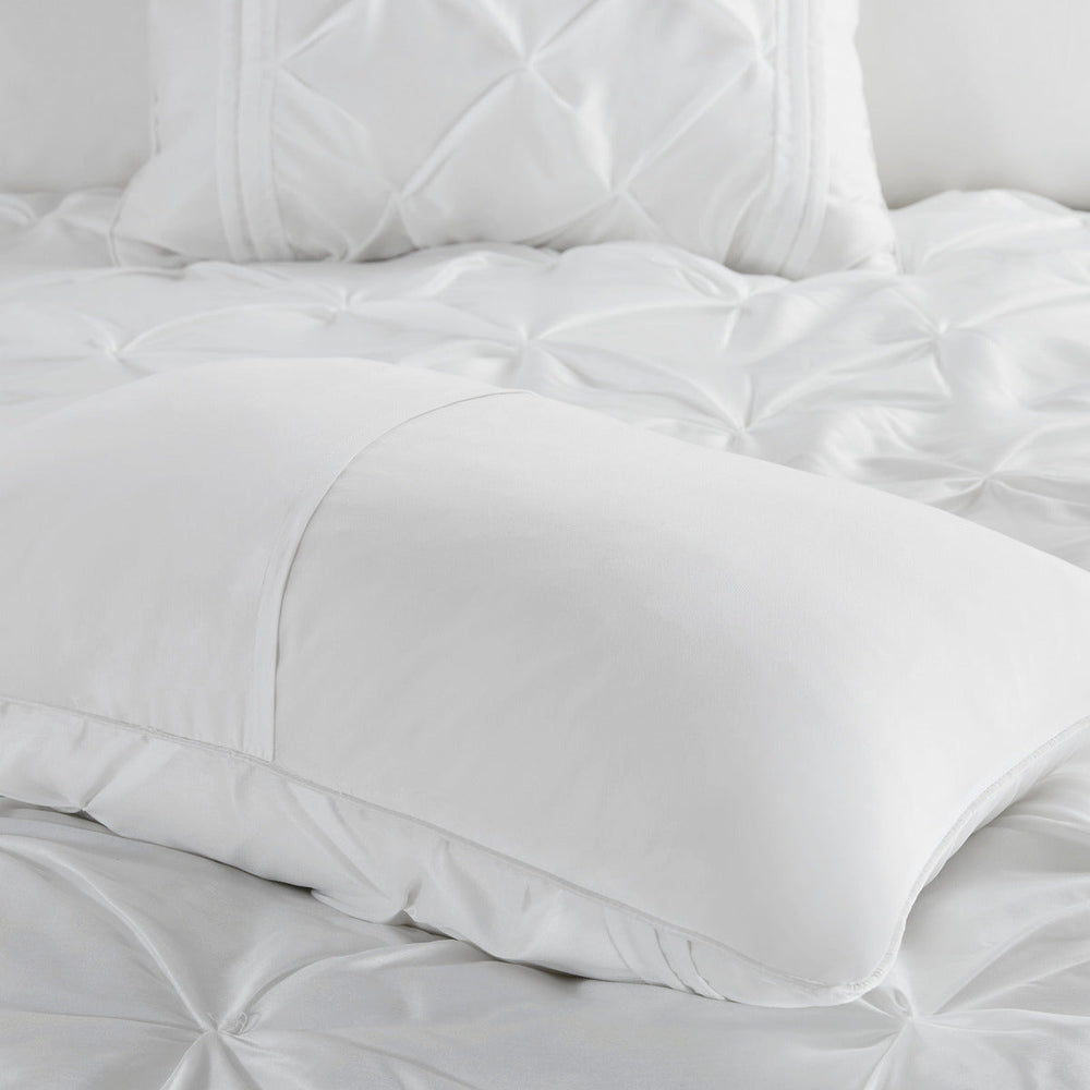 7 Piece Tufted Comforter Set White Full Media 9