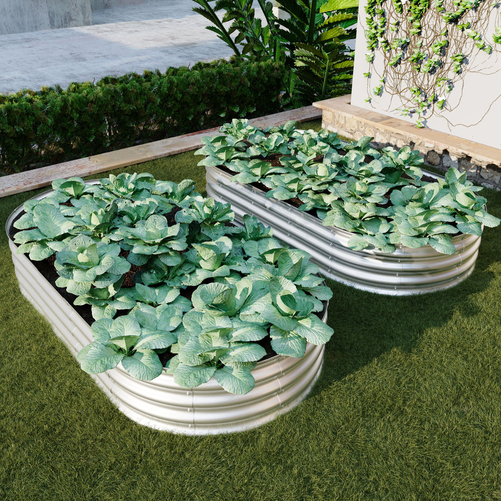 Galvanized Raised Garden Bed Kit, Heavy Duty, Rust-Resistant, 6x3x1ft, Silver Media 2