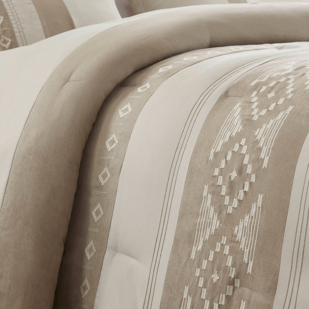 5-Piece King Comforter 5pcs Set,Taupe Media 13