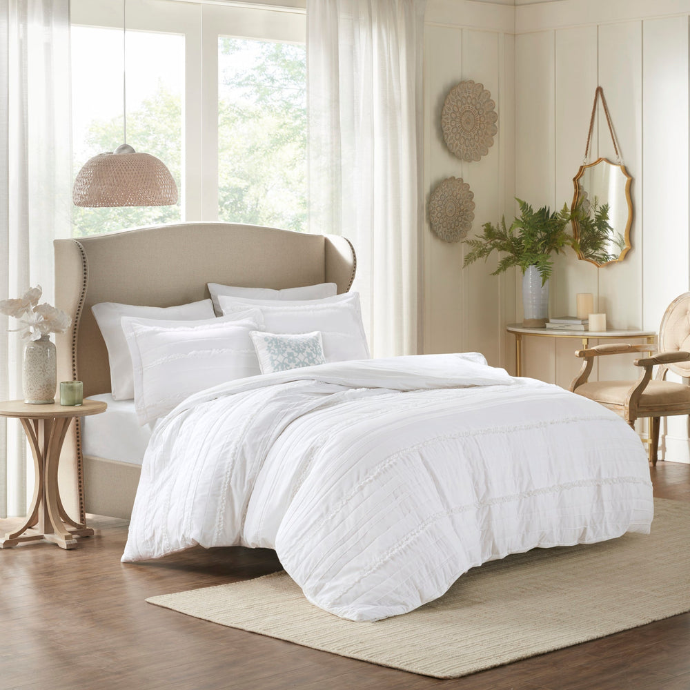 Full/Queen 4 Piece Microfiber 2-in-1 Duvet Set Media 1