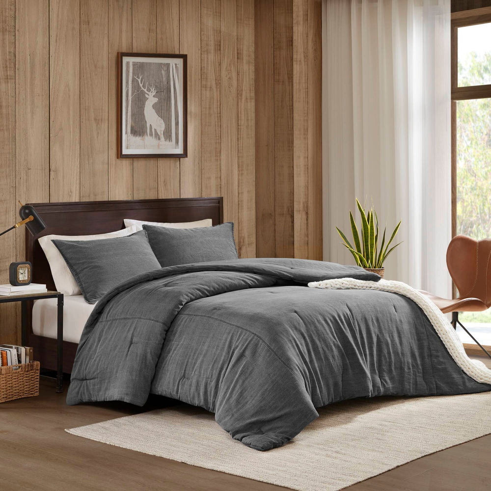 3PCS Full/Queen Twill Washed Comforter Set Media 17