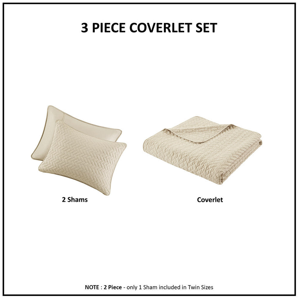 Queen 3 Piece Luxurious Oversized Quilt Set Media 3