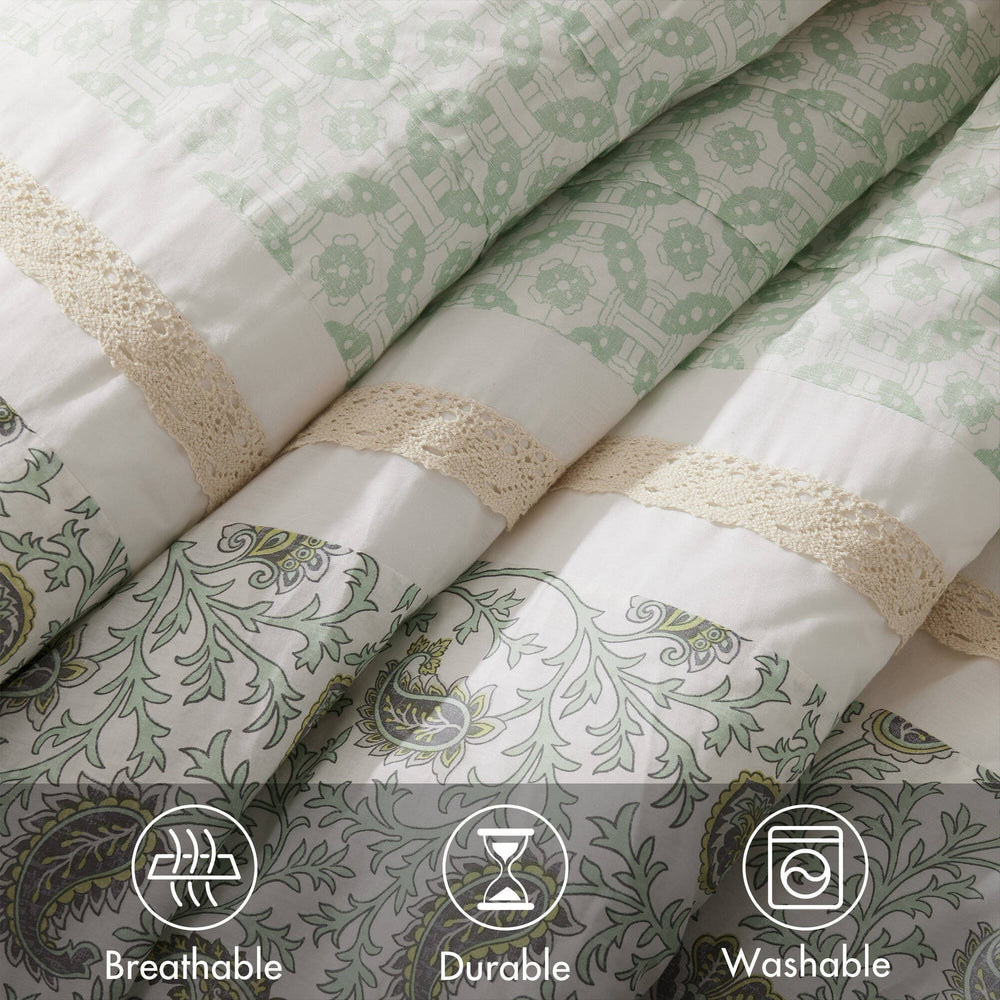 9 Piece Cotton Percale Comforter Set King Media 3