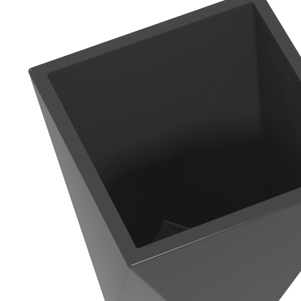 Outsunny Modern Tall Planters Set of 3 with Stackable Design, Drainage Holes, Gray MgO, Various Sizes Media 8