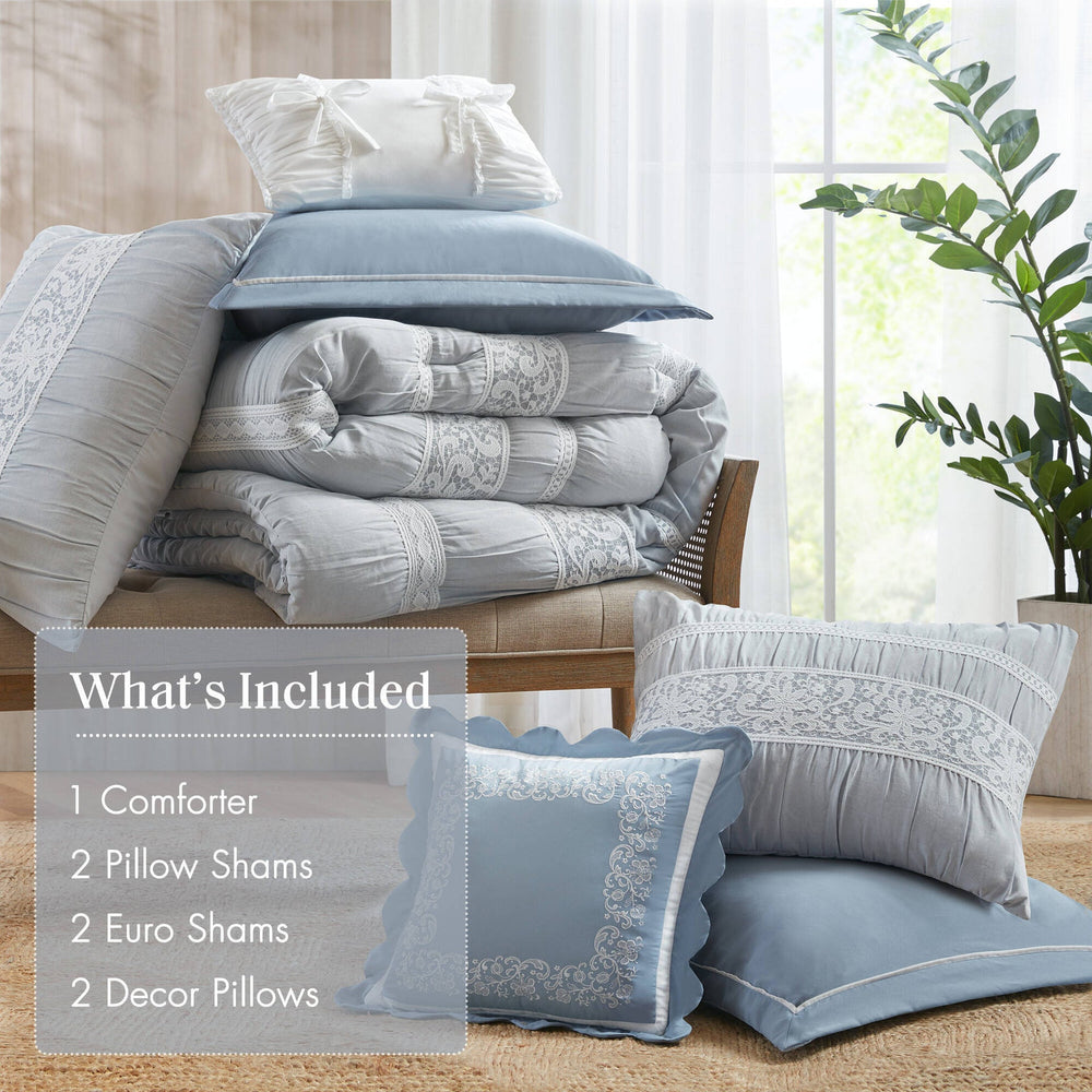 7- Piece Queen Jacquard Comforter Set Media 6