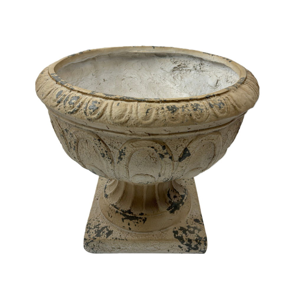 MGO Garden Planter, Garden decoration and planting,Color Antique White, Side 17.71'L X 17.71'W X 14.56'' H Media 4