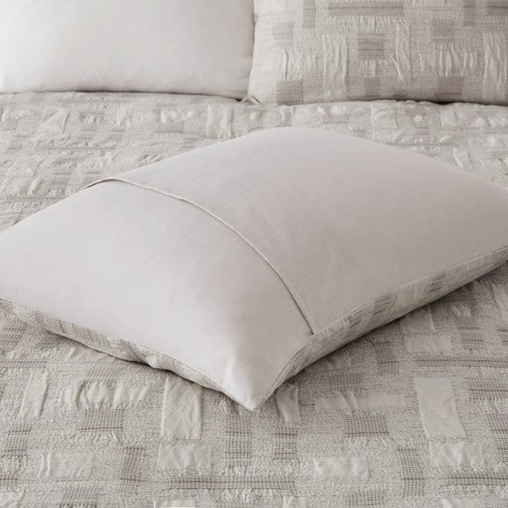 3 Piece Cotton Jacquard Duvet Set-Full/Queen Media 10