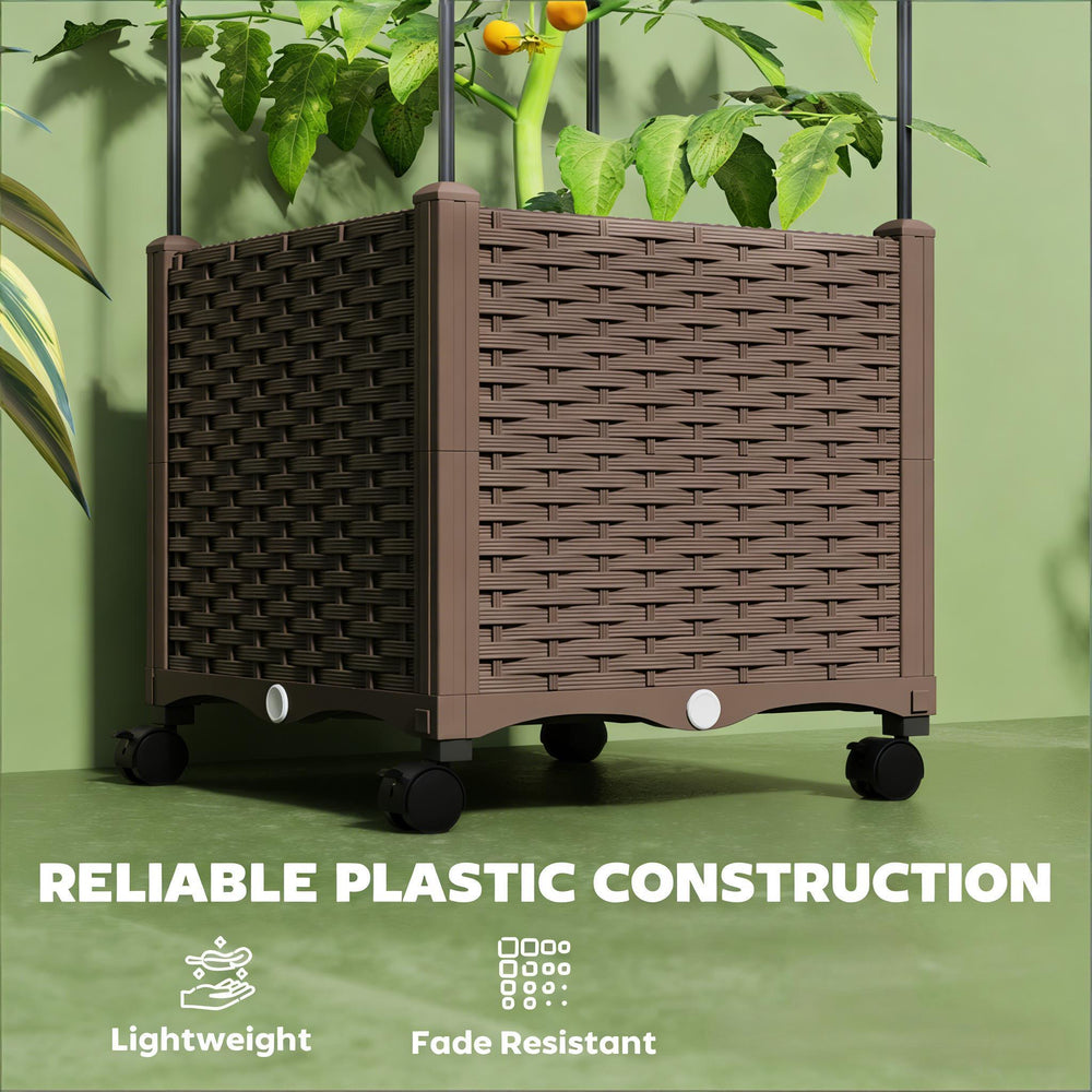 Plant Cage,Raised Garden Bed,Mobile Trellis Plant Bed Media 3